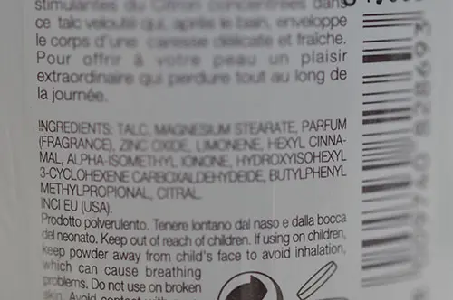 Photo de l’avis officiel: Perlier Body honey miel Poudre de talc — risque: Risque chimique