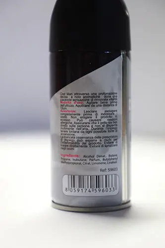 Photo de l’avis officiel: Setablu Cool man Spray déodorant — risque: Risque chimique