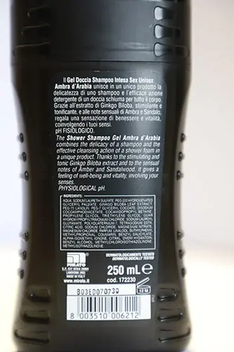 Photo de l’avis officiel: INTESA Intesa Sex Unisex Lavage des cheveux et du corps — risque: Risque chimique