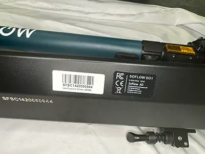 Foto aus der offiziellen Meldung: SoFlow SoFlow 01 Elektroroller — Risiko: Umwelt