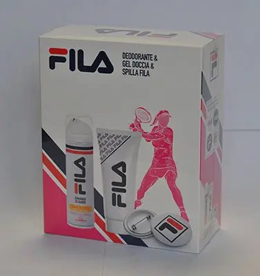 Photo de l’avis officiel: FILA Fila deodorante &amp; gel doccia &amp; spilla fila Déodorant — risque: Risque chimique