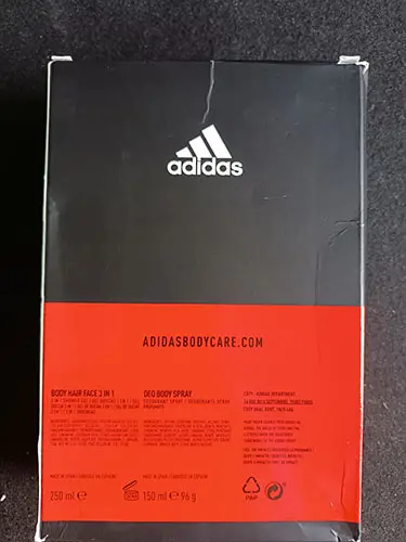 Photo de l’avis officiel: Adidas Team Force Ensemble de beauté — risque: Risque chimique