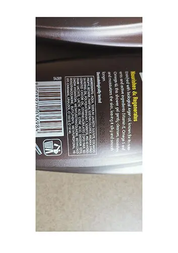Photo de l’avis officiel: Vidal Vidal Argan Oil Mousse de douche — risque: Risque chimique
