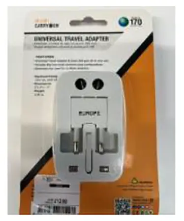 Foto aus der offiziellen Meldung: Miami Carry On Universal Travel Adapter Reiseadapter — Risiko: Elektrischer Schlag