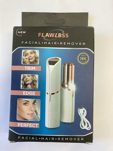 Photo from the official notice: Flawlbss facial hair remover — environment risk