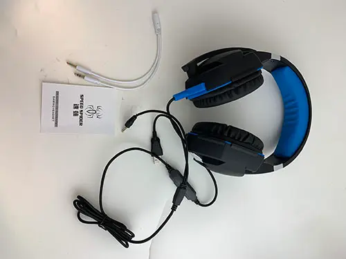 Photo from the official notice: Speed Spider Gaming Headphones — environment risk