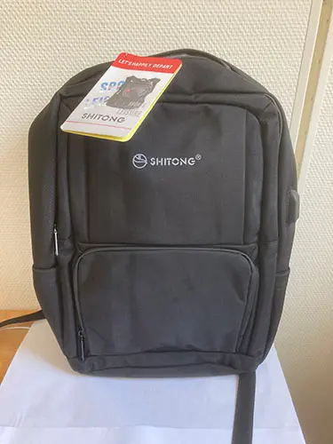Photo from the official notice: SHITONG backpack — environment risk