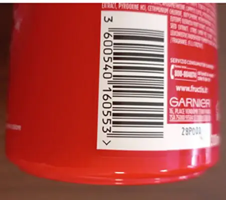 Photo de l’avis officiel: Garnier Fructis Masque capillaire — risque: Risque chimique