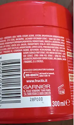 Photo de l’avis officiel: Garnier Fructis Masque capillaire — risque: Risque chimique