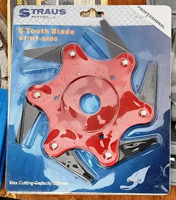 Foto dell’avviso ufficiale: Straus Austria 6 Tooth Blade Attacco per frese a spazzole — rischio: Lesioni