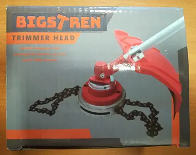 Photo de l’avis officiel: BIGSTREN TRIMMER HEAD Fixation pour coupeuses de brosses — risque: Blessures