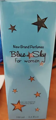 Foto do aviso oficial: New Brand Perfumes Blue Sky for women — risco: Químico
