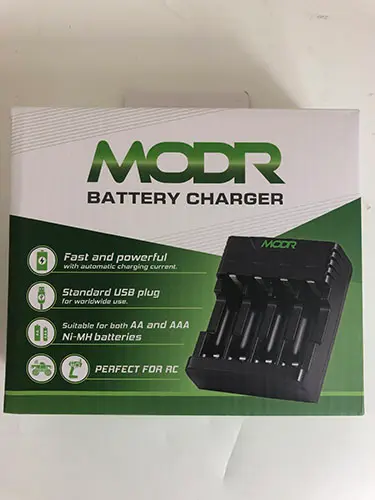 Photo from the official notice: MODR Battery charger — environment risk