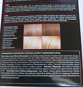 Foto aus der offiziellen Meldung: Revia Verona Revia Natur Color&amp;Shine - No1 Platinum Blonde Haarfärbemittel — Risiko: Chemikalie
