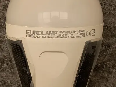 Foto do aviso oficial: EUROLAMP LED Lamp Lâmpada LED — risco: Choque elétrico