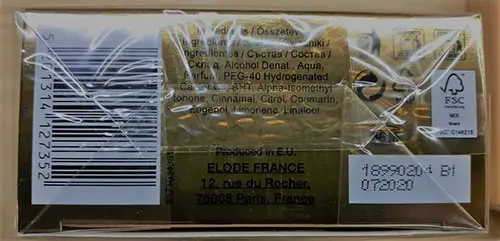 Photo de l’avis officiel: ELODE ELODE FOR MAN RICH EAU DE TOILETTE — risque: Risque chimique