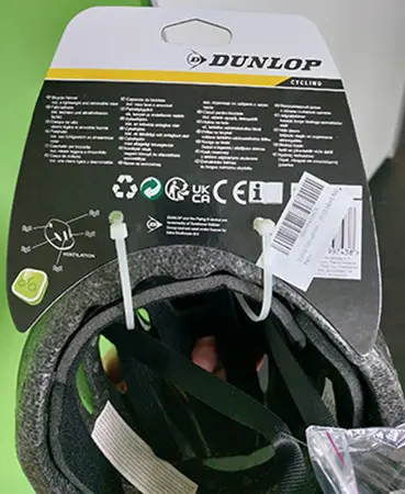 Foto dell’avviso ufficiale: Dunlop Bicycle helmet / casque de vélo Casco da bicicletta — rischio: Rischio per la salute / altro & Lesioni