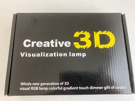 Photo de l’avis officiel: Creative 3D visualization lamp Lampe — risque: Risque chimique & Environnement