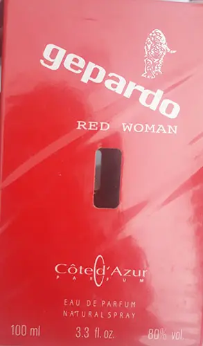 Foto dell’avviso ufficiale: Cote D'Azur Gepardo Red Women Profumo — rischio: Rischio chimico