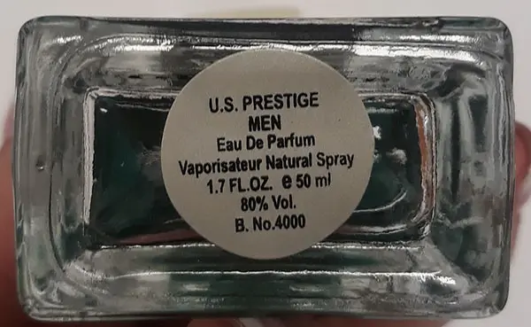 Photo de l’avis officiel: U.S. PRESTIGE U.S. PRESTIGE - GRANITE Eau de parfum MEN — risque: Risque chimique