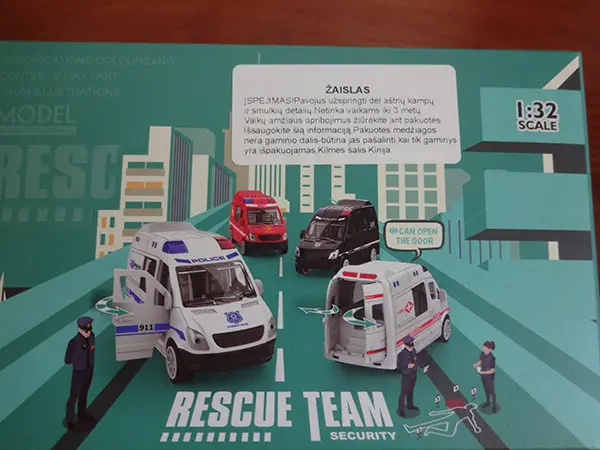 Foto aus der offiziellen Meldung: FIRE RESCUE Spielzeugauto — Risiko: Ersticken