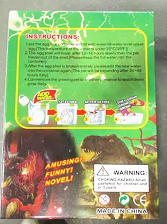 Photo de l’avis officiel: Kim'play Dinosaur Egg Jouet extensible — risque: Étouffement & Blessures