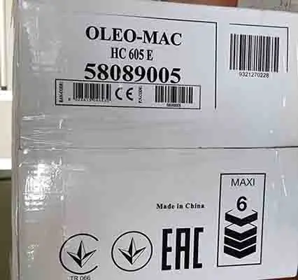 Foto aus der offiziellen Meldung: Oleo-mac OLEO-MAC HC  605 E 58089005 Elektrische Heckenschere — Risiko: Elektrischer Schlag
