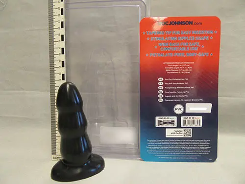 Foto dell’avviso ufficiale: Doc Johnson Doc Johnson Tripple Ripple Butt Plug Black Medium Giocattolo del sesso — rischio: Rischio chimico
