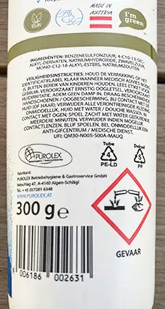 Foto dell’avviso ufficiale: Puroxx De allround reiniger Detergente multiuso — rischio: Rischio chimico