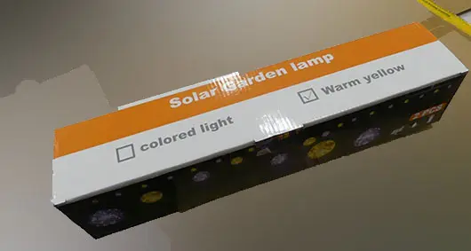 Foto aus der offiziellen Meldung: Solargarten LED-Lampe — Risiko: Umwelt