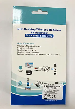 Photo from the official notice: NFC desktop wireless receiver — environment risk