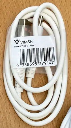 Foto do aviso oficial: Vimshi USB Type-C cable Cabo USB — risco: Ambiente