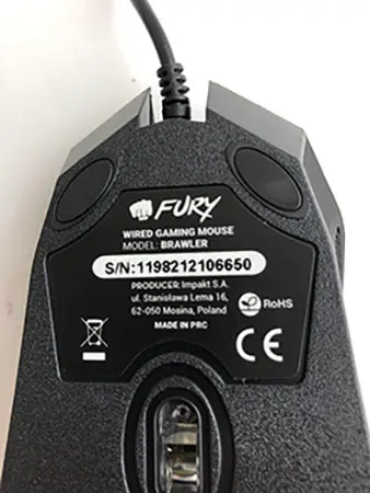 Foto dell’avviso ufficiale: FURY Fury brawler optical gaming mouse Mouse ottico — rischio: Rischio chimico & Ambiente