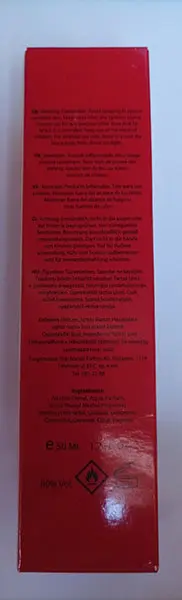 Photo de l’avis officiel: U.S. PRESTIGE Red Eau de Parfum - women — risque: Risque chimique