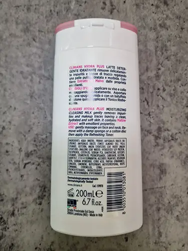 Foto dell’avviso ufficiale: Clinians Clinians Hydra Plus Latte detergente idratante — rischio: Rischio chimico