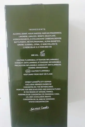 Photo de l’avis officiel: Street Looks CITY HOPPER Eau de toilette — risque: Risque chimique
