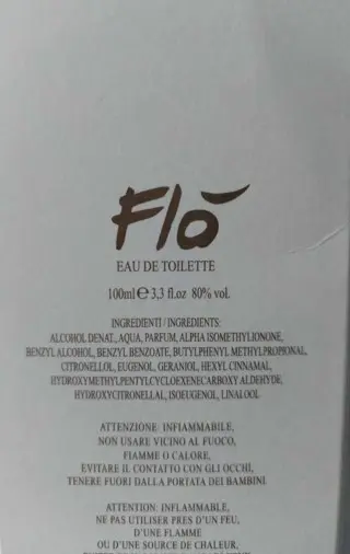 Photo de l’avis officiel: COMIN Flò Eau de toilette — risque: Risque chimique (A12/02813/23)
