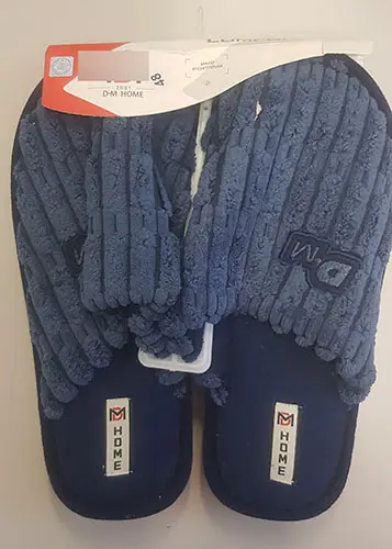 Photo de l’avis officiel: DUE MELE D.M  Home Chaussons — risque: Risque chimique