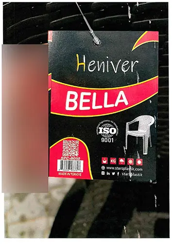 Photo de l’avis officiel: Bella Chaise en plastique — risque: Blessures