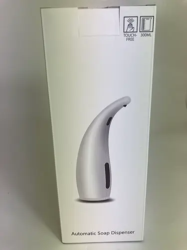 Photo from the official notice: Not specified Automatic soap dispenser — environment risk