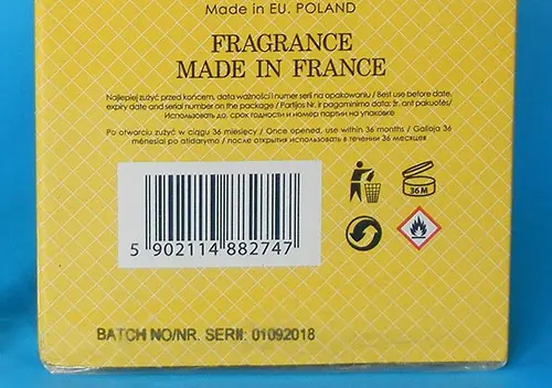 Photo de l’avis officiel: GORDANO PARFUMS LACASA 161 // 2012 Eau de Toilette — risque: Risque chimique