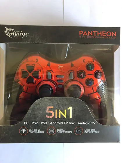 Foto aus der offiziellen Meldung: White Shark Phanteon 5 in 1 gaming controller Gaming-Controller — Risiko: Umwelt