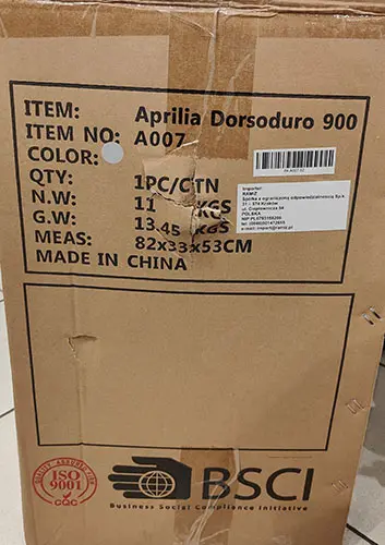 Photo de l’avis officiel: Aprilia Dorsoduro 900 Moto jouet — risque: Blessures