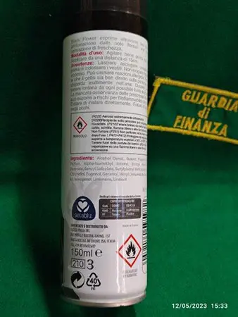 Photo de l’avis officiel: Setablu Black flower Spray déodorant — risque: Risque chimique