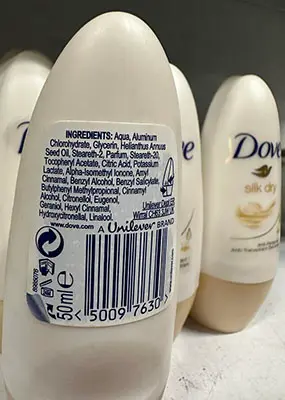 Photo de l’avis officiel: Dove Silk Dry Déodorant — risque: Risque chimique