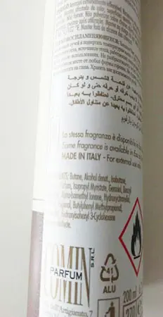 Photo de l’avis officiel: Comin parfum Romantic Dreams Spray déodorant — risque: Risque chimique