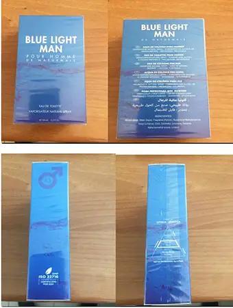 Photo de l’avis officiel: Blue Light Man Parfum — risque: Risque chimique