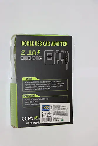 Foto aus der offiziellen Meldung: HAOJUE USB travel charger HAOJUE model AR-122 USB-Ladegerät — Risiko: Elektrischer Schlag