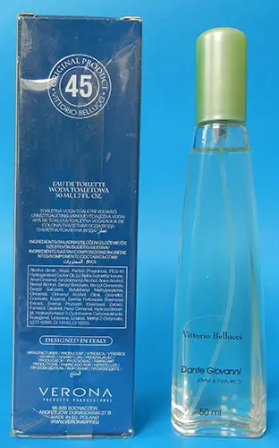 Photo de l’avis officiel: Vittorio Bellucci DANTE GIOVANNI PALERMO Eau de toilette — risque: Risque chimique