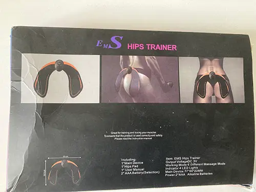 Photo from the official notice: EMS Hips trainer hip training device — environment risk